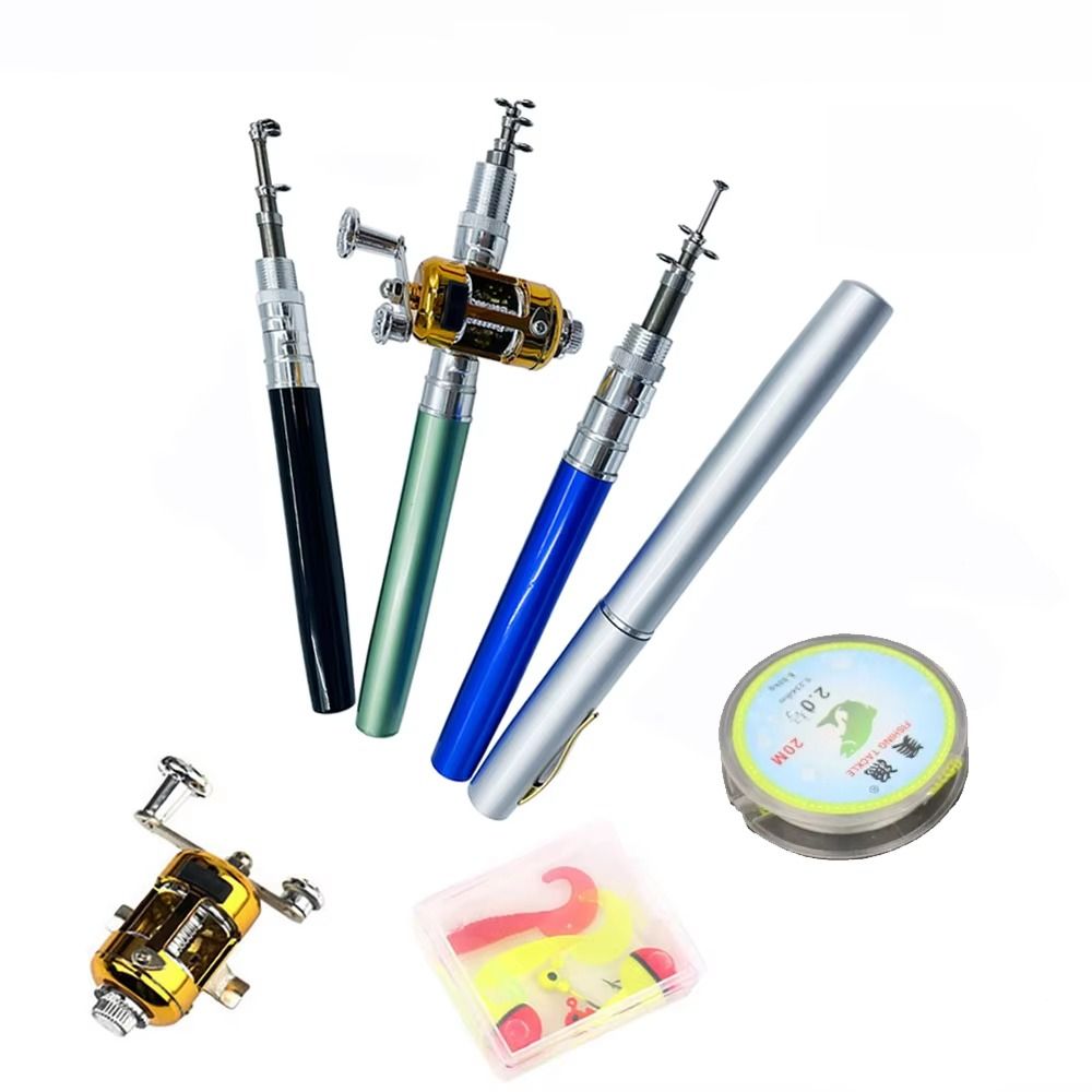 Fishing Rod Spinning - Vara de pesca de bolso telescópica,