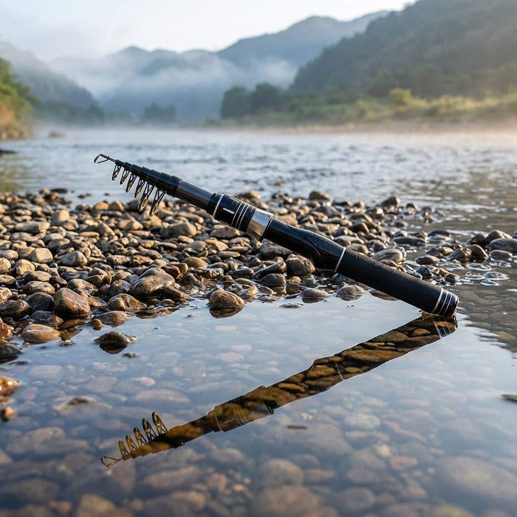 Vara de pesca telescópica ultr - Fishing Rod Travel avaliação e preço