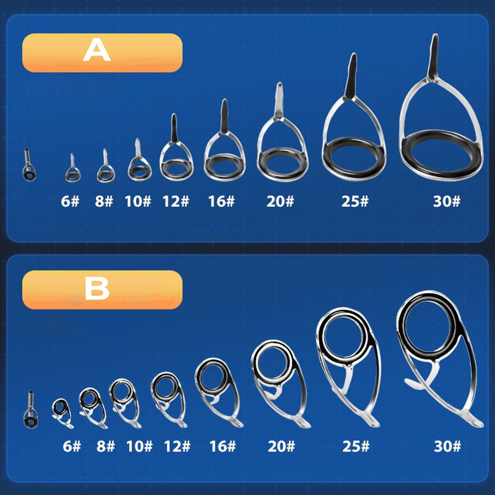9 pçs guia de vara de pesca an - Fishing Rod Guide Replacement avaliação e preço